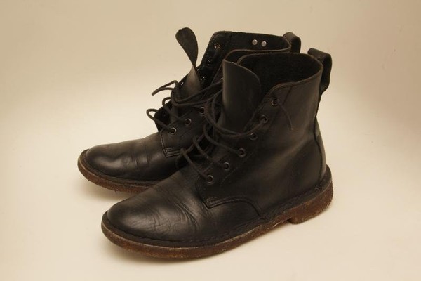 Women Clarks Boots Black Leather 36 #7B7E