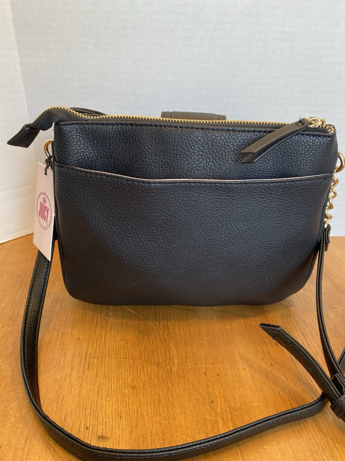 NEW Juicy By Juicy Couture That Success Glow Crossbody Bag Black Liquorice Purse