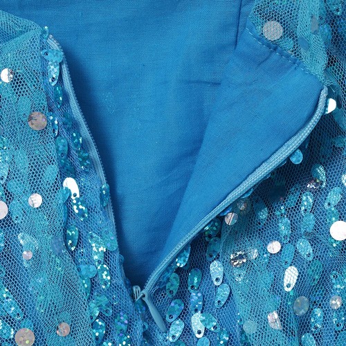 Princess Snow Queen Costume Toddler Shimmering Elsa Maxi Dress Featured Full - Picture 5 of 12