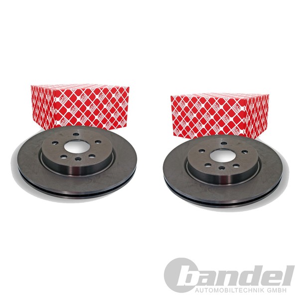 2X febi Bremsscheiben Ø315Mm Hinten Passend FÜR Chevrolet Malibu Opel Insignia-image