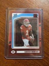 2024 Clearly Donruss Xavier Worthy Rated Rookie Red /99 COLOR MATCH Chiefs