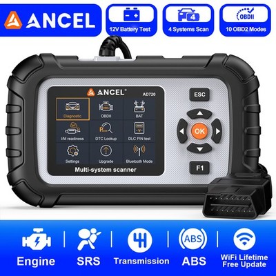 ANCEL AD720 Auto OBD2 Scanner ABS SRS Getriebe Motorprüfung Diagnosegerät