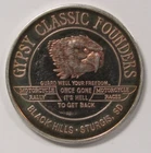1998 .65oz .999 Fine Silver Sturgis Gypsy Classic Founders Round