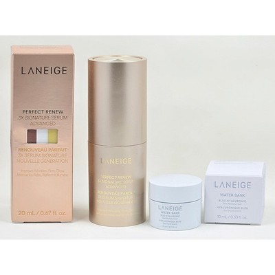 Laneige Perfect Renew 3X Signature Serum + Water Bank Hyaluronic Gel Moisturizer