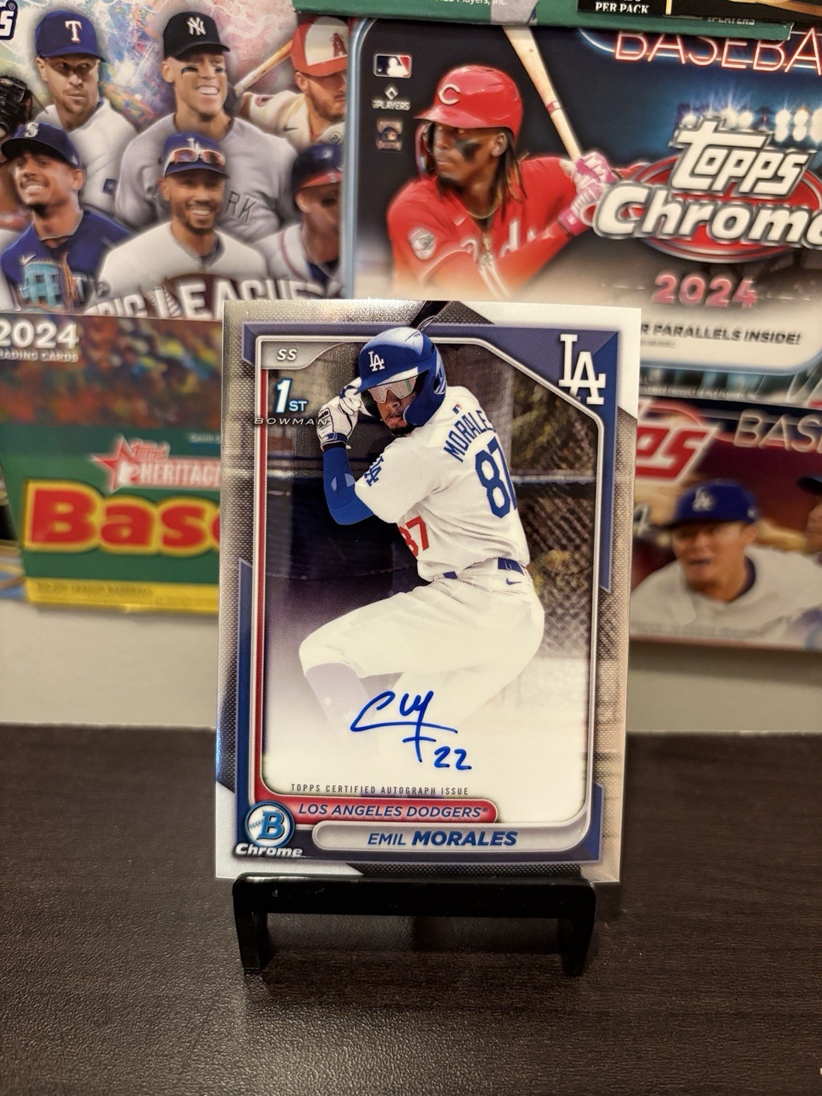 2024 Bowman Chrome Emil Morales Bowman 1st Auto #CPA-EM Dodgers