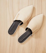 JENNI KAYNE Size 38.5 Saddle Suede Pointed Toe Mules