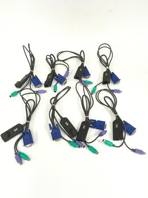 Lot of 8x HP KVM Interface Adapter Cables 520-290-001 - 286597-001 FREE SHIPPING