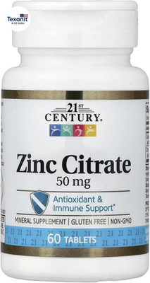 Zinc Citrate Tablets 50Mg, 60 Count