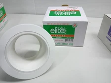 Elite Lighting Stepped Baffle Trim 4" White Baffle White Trim