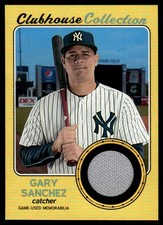 2017 Topps Heritage Clubhouse Collection Relics Gold Gary Sanchez 78/99 New York