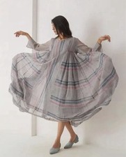 EKA 100% Cotton Avant-Garde Dramatic Flowy Artsy Boho Summer Dress Size Large