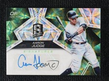 2017 Panini Chronicles Spectra Signatures Neon Green 22/25 Aaron Judge Auto uk2