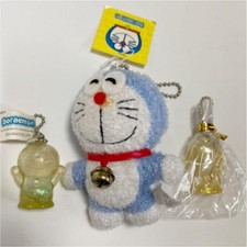Doraemon Plush Keychain Skeleton Key Holder Retro Rare