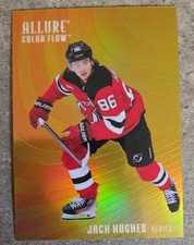 Upper Deck Allure 2025-26 Jack Hughes Color Flow Orange-Yellow #CF-21 Devils