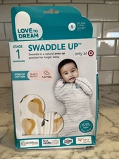 Love To Dream Swaddle UP Adaptive Original Swaddle Wrap Stage 1 Pears Read!
