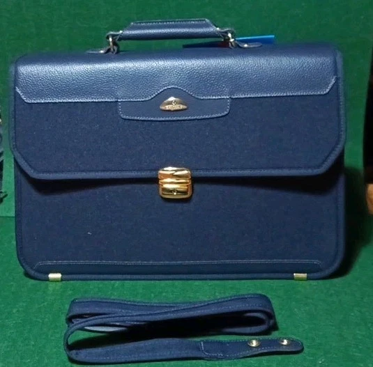 Quadra Borsa A Mano Uomo – Colore Blu – Chiusura Con Automatico – Pratica E Utile - 3