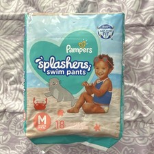 Pampers Splashers Swim Pants M Multicolor 18 Count Disposable Swim Diapers