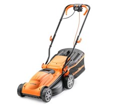 LawnMaster 1400W 34cm Electric Lawnmower with Rear Roller, Corded
