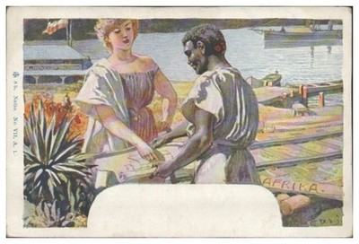 S8652/ Kontinent  Afrika Künstler Karte ca.1900
