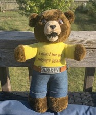 Vintage 1977 Dakin Smokey The Bear Plush Stuffed I Think I Love You Smokey Bear 