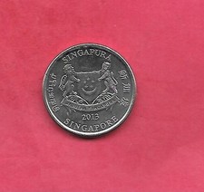 SINGAPORE KM347 2013 20 CENTS BU GEM UNCIRCULATED NICE RECENT COIN