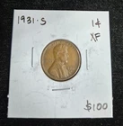1931 S- Lincoln Wheat Cent- XF