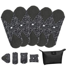 Serviettes Hygiéniques Lavables - Menstruel Chiffon Réutilisable bio Bambou C...