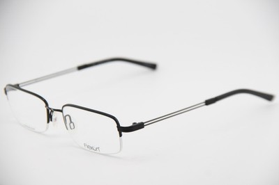 FLEXON PARALLEL UNIVERSE E1000 001 BLACK AUTHENTIC FRAMES EYEGLASSES 53-18