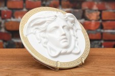 ROSENTHAL Versace Gorgona Wandrelief Medusa Kopf weiss gold 20cm - 2. Wahl