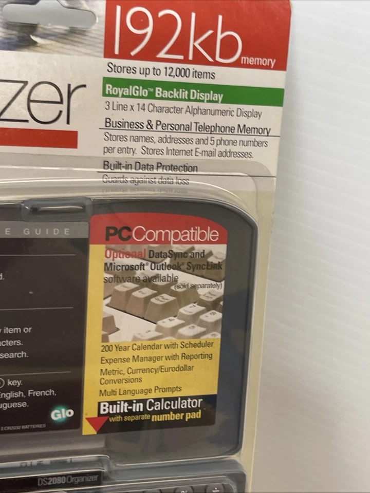 Royal DS2080 Organizer 192KB Memory Backlit Display Calculator NEW SEALED  - Image 4 of 4