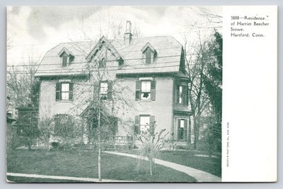 Hartford Connecticut~Harriet Beecher Stowe Residence~Path~Gothic~c1905 Postcard