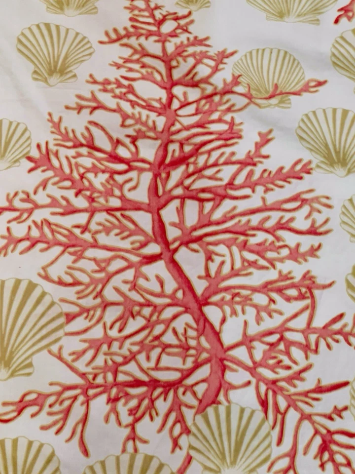 PAR DE FAROLA GRANERO COSTERO MAR CONCHA CORAL ARRECIFE ALGODÓN EURO FARSA 30x30 Foto 2 de 4