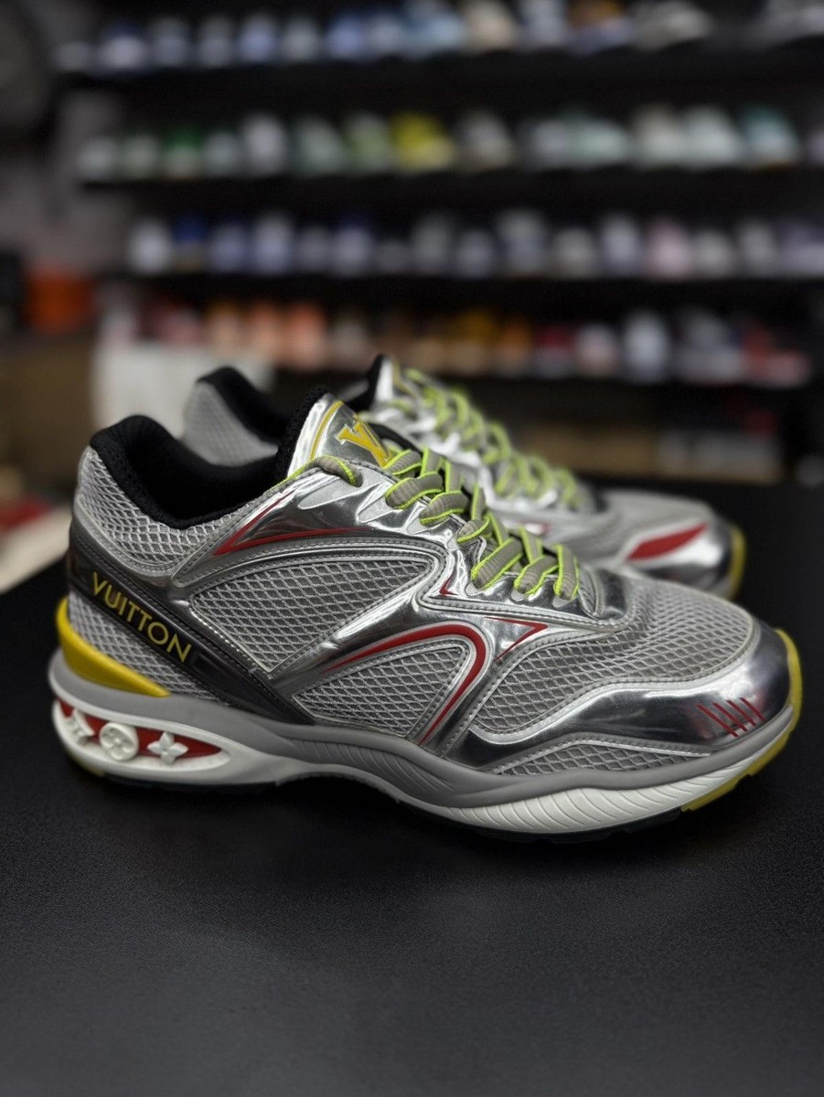 RLOUIS VUITTON シルバー スニーカー Louis Vuitton Trail Sneaker Silver Size 7.5LV/8.5US 100% Authentic