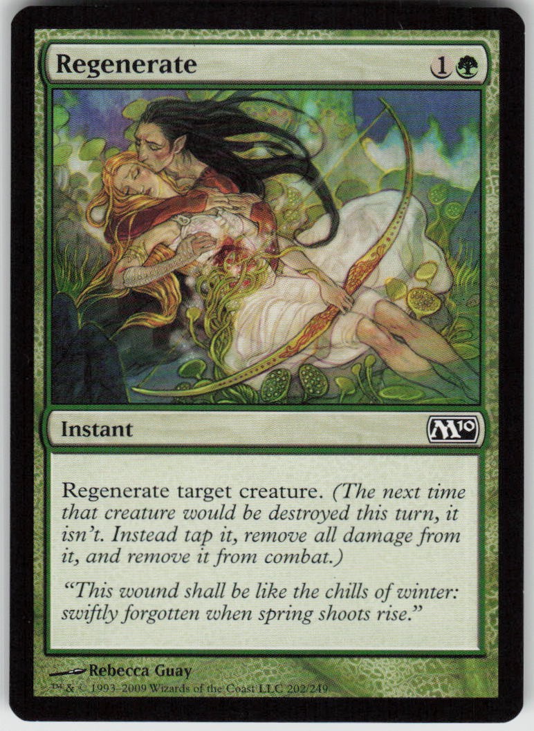Regenerate 202 Common Magic 2010 (M10) Magic: The Gathering Lightly Played