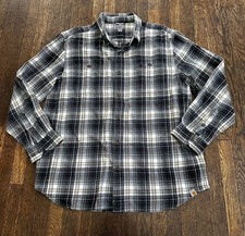 Vintage Carhartt Trumbull Relaxed Fit Flannel Shirt Men's XL Plaid Button