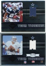 2004 Leaf Limited Team Threads Emmitt Smith/Troy Aikman Dual Game Jersey 39/50