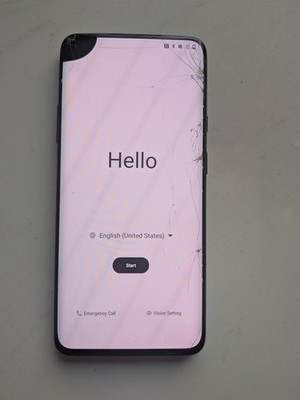 OnePlus 7 Pro GM1915 T-Mobile Nebula Blue Boots Up Great for Modding FOR PARTS