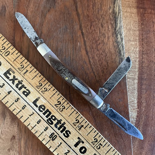 Vintage Schrade Old Timer USA, 340T 3 Blade Stockman Folding Pocket Knife - Picture 2 of 4