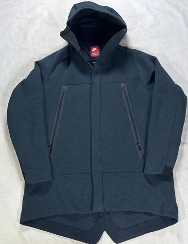 Nike Tech Fleece Parka Jacket Men Size XL Gray Full Zip Long video thumbnail