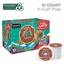 The Original Donut Shop, One Step Cinnamon Toast Crunch Latte K-Cup Coffee Pods