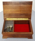 Vintage Wood Music Box,  plays Edelweiss when Opened, needs Minor Adjustment — photo 1