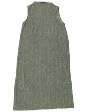 ZARA Womens Sleeveless Maxi Dress UK 14 Medium Green Polyester CZ12