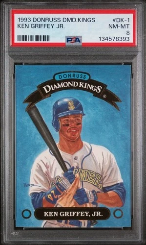 1993 Donruss - Diamond Kings Ken Griffey Jr #DK-1  PSA 8