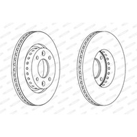 Ferodo 2X Bremsscheibe Vorne Ø280 Mm BelüFtet FüR KIA Carens II