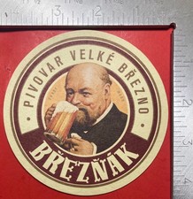 Pivovar Březňák, Victor Cibich 4 INCH ROUND  BEER COASTER RARE CZECH