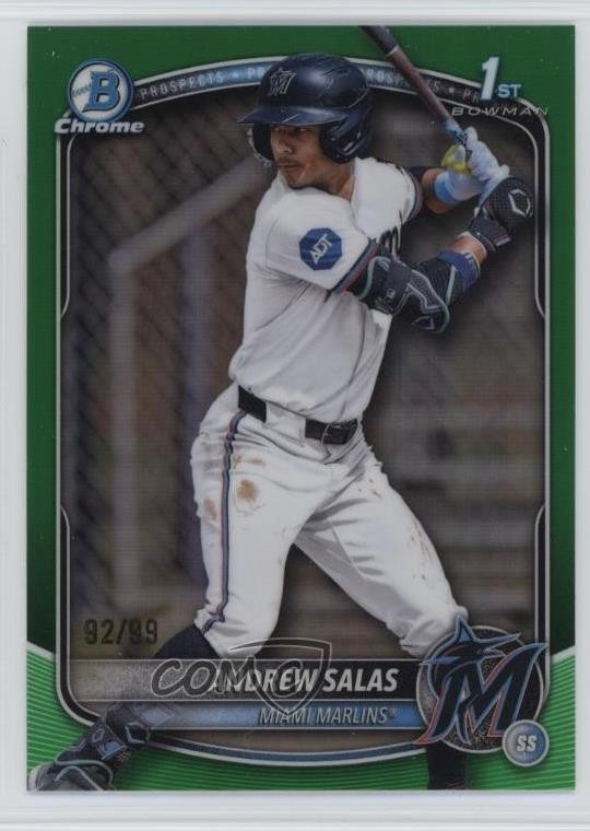 2025 Bowman Chrome Prospects Green Refractor 92/99 Andrew Salas #BCP-156 19l7