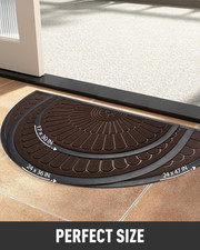 Door Mat Outdoor Indoor Entrance Doormat-Semicircular Durable Rubber Non Slip...