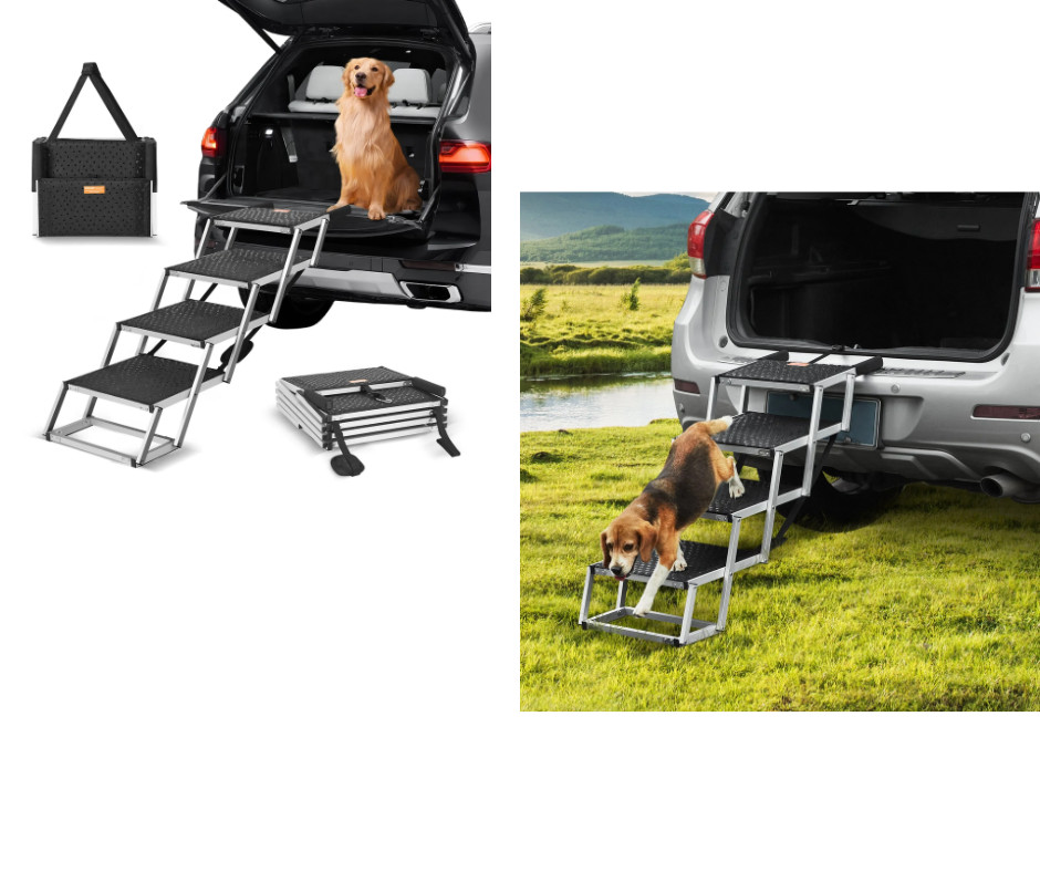 Escalier pour chien pliable pour coffre de SUV et voyages en famille