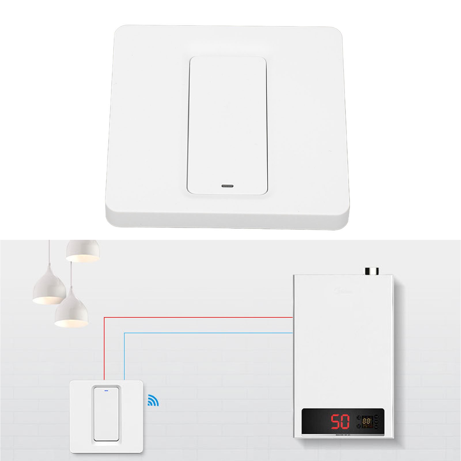 ⊹Water Heater Switch WIFI APP Voice Control Timing Intelligent Touch Switch