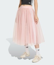 Adidas Tulle Skirt Sandy Pink KS6562 Women's Long Skirt Asian Size New
